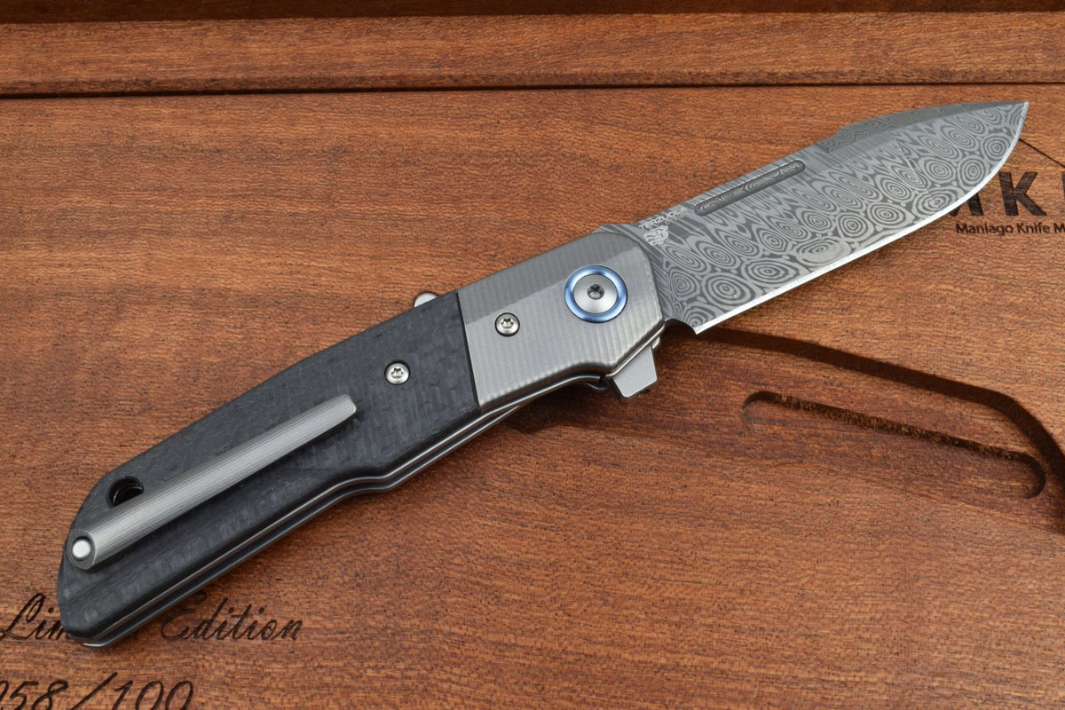 MKM Clap Damascus Carbon-Titanium LTD