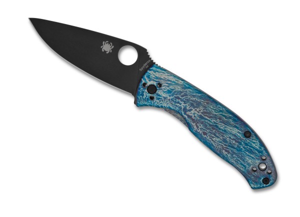Spyderco Tenacious R.I.L. Blue Titan Black Blade